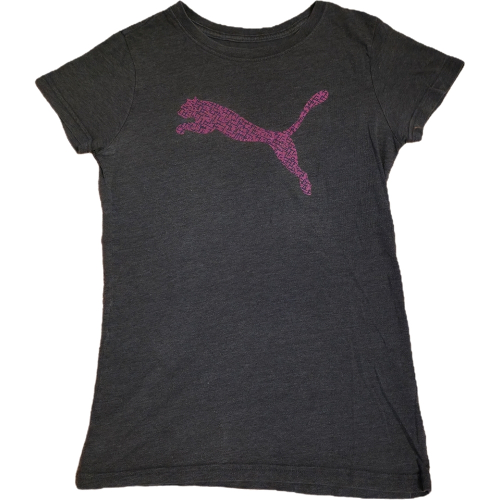 Puma Gray and Pink Short Sleeve Tee